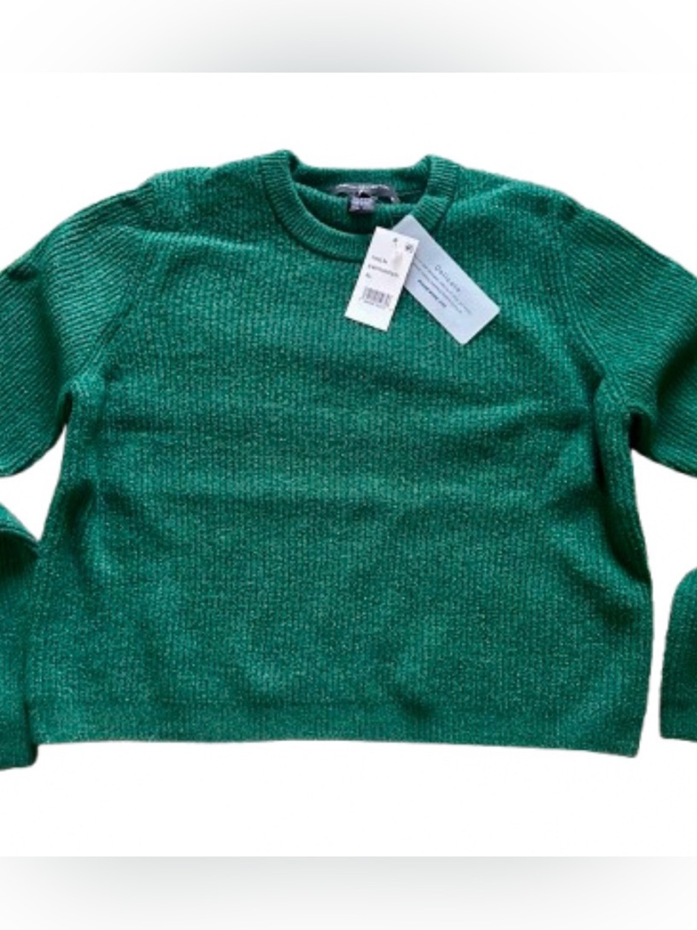 FRENCH CONNECTION Vhari Knit Sweater MSRP $128 XL Wool Blend Evergreen - Picture 2 of 6